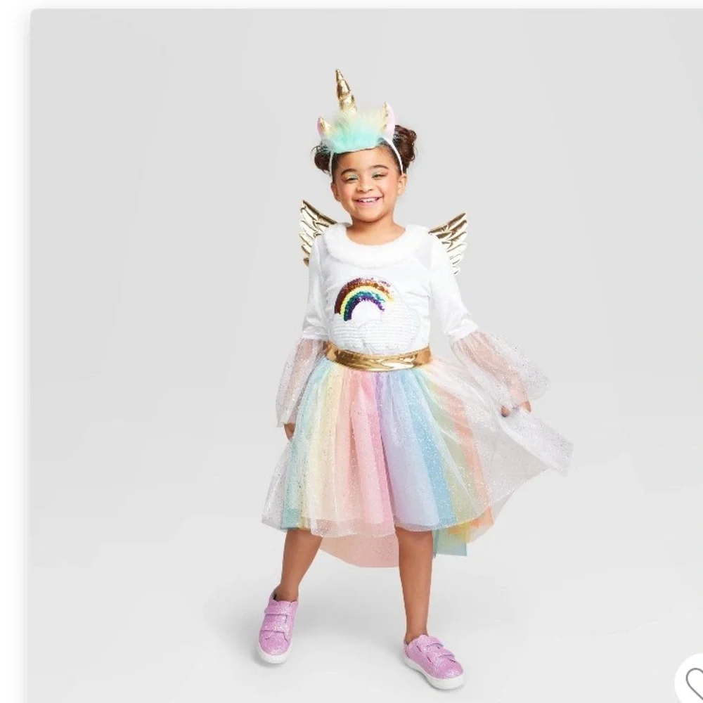 Rainbow Unicorn Halloween / dress‎ up kids costume